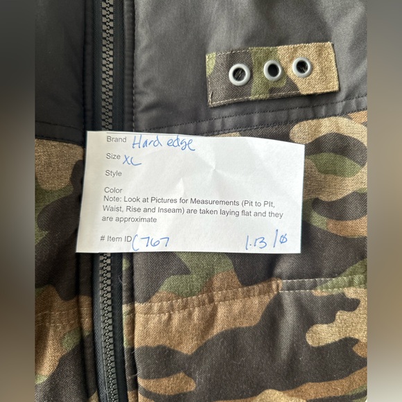 Camouflage and Gray Hooded Jacket Hard‎ Edge XL Men’s Comfort And Style - Picture 9 of 9